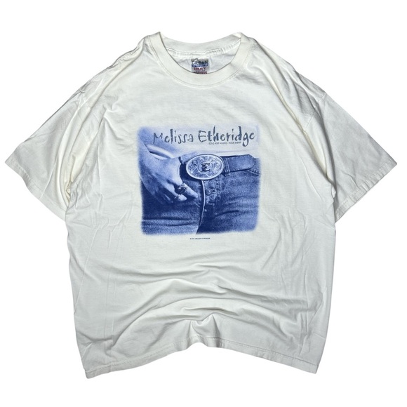 Melissa Etheridge 2001 Tour Shirt XL Live and Alone White Concert Tee Vintage - Picture 1 of 10